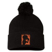 Dead Inside But Caffeinated Pumpkin Skeleton Pom Pom 12in Knit Beanie