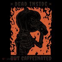 Dead Inside But Caffeinated Pumpkin Skeleton Toddler Hoodie