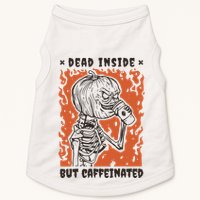 Dead Inside But Caffeinated Pumpkin Skeleton Doggie Tank