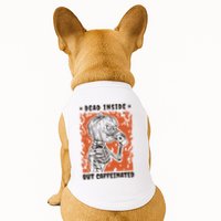 Dead Inside But Caffeinated Pumpkin Skeleton Doggie Tank