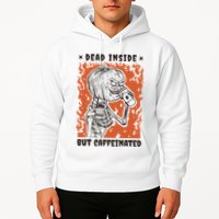 Dead Inside But Caffeinated Pumpkin Skeleton Hoodie