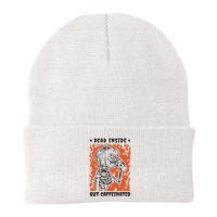 Dead Inside But Caffeinated Pumpkin Skeleton Beanie