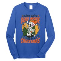 Dead Inside But ItS Christmas Skull Xmas Lover Gift Long Sleeve Shirt