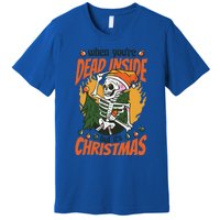 Dead Inside But ItS Christmas Skull Xmas Lover Gift Premium T-Shirt