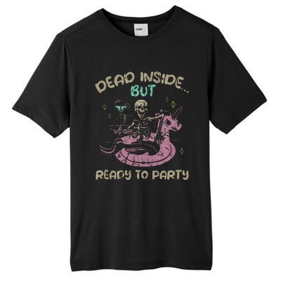 Dead Inside But Ready To Party Skeleton Chilling Tall Fusion ChromaSoft Performance T-Shirt