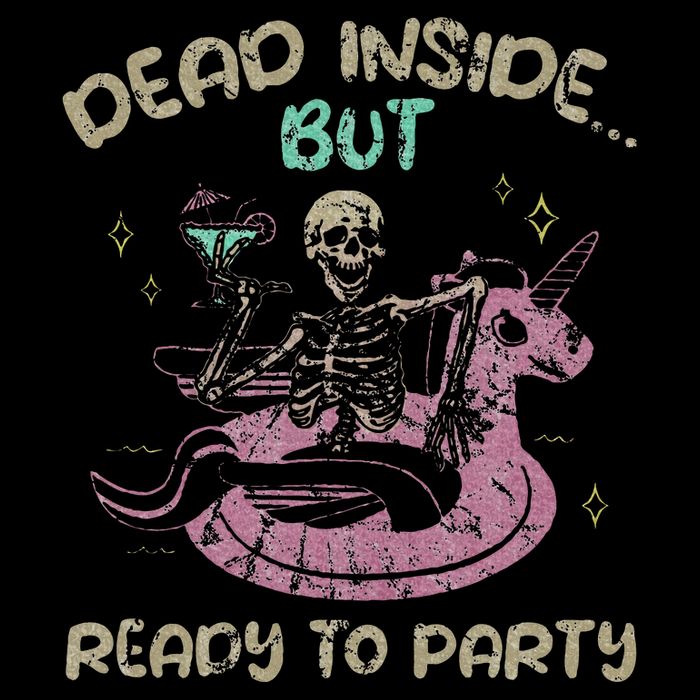 Dead Inside But Ready To Party Skeleton Chilling Mousepad