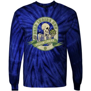 Dead Inside But Feelin Lucky Tie-Dye Long Sleeve Shirt