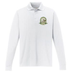 Dead Inside But Feelin Lucky Performance Long Sleeve Polo