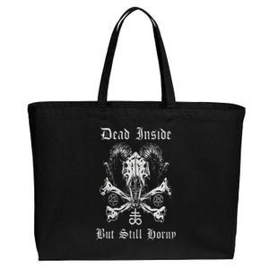 Dead Inside But Still Horny Cotton Canvas Jumbo Tote