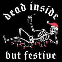 Dead Inside But Festive Christmas Skeleton Drinking Love Youth Performance Sprint T-Shirt