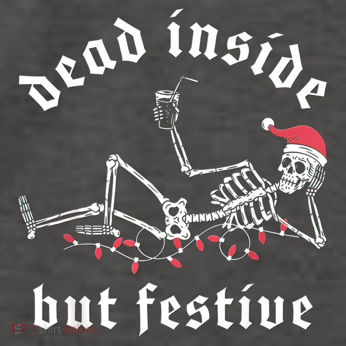 Dead Inside But Festive Christmas Skeleton Drinking Love Vector Backpack