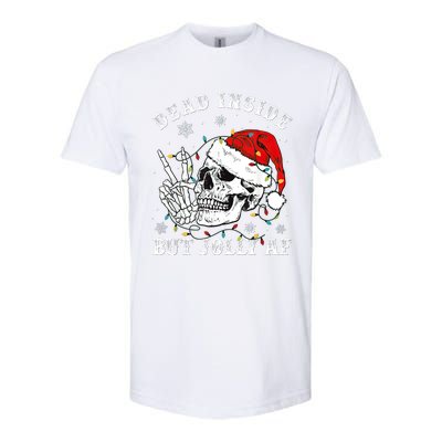 Dead Inside But Jolly AF Skeleton Santa Christmas Pajamas Softstyle® CVC T-Shirt