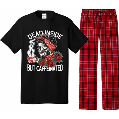 Dead Inside But Caffeinated Skeleton Coffee Pajama Set