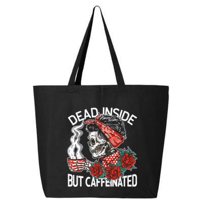 Dead Inside But Caffeinated Skeleton Coffee 25L Jumbo Tote
