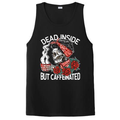 Dead Inside But Caffeinated Skeleton Coffee PosiCharge Competitor Tank