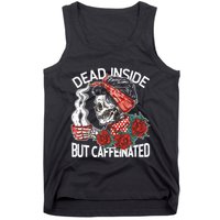 Dead Inside But Caffeinated Skeleton Coffee Tank Top
