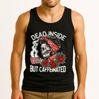 Dead Inside But Caffeinated Skeleton Coffee Tank Top