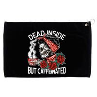Dead Inside But Caffeinated Skeleton Coffee Grommeted Golf Towel