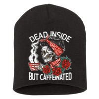 Dead Inside But Caffeinated Skeleton Coffee Short Acrylic Beanie