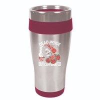 Dead Inside But Caffeinated Skeleton Coffee 16oz Travel Tumbler