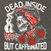 Dead Inside But Caffeinated Skeleton Coffee Cotton Canvas Backpack