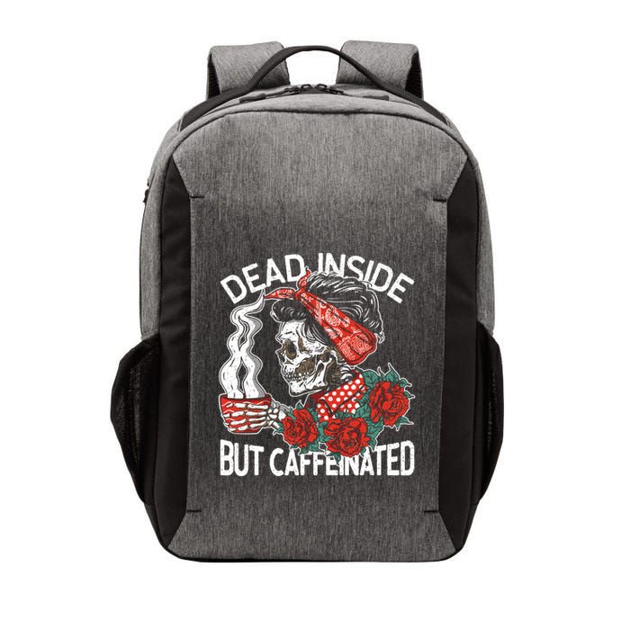 Dead Inside But Caffeinated Skeleton Coffee Vector Backpack
