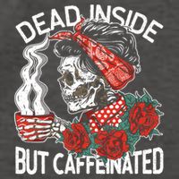 Dead Inside But Caffeinated Skeleton Coffee Vector Backpack