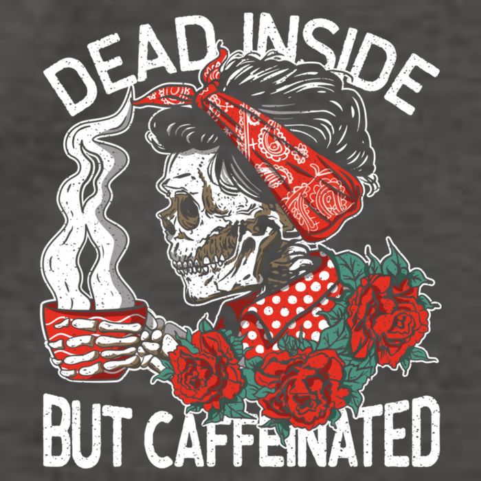 Dead Inside But Caffeinated Skeleton Coffee Vector Backpack