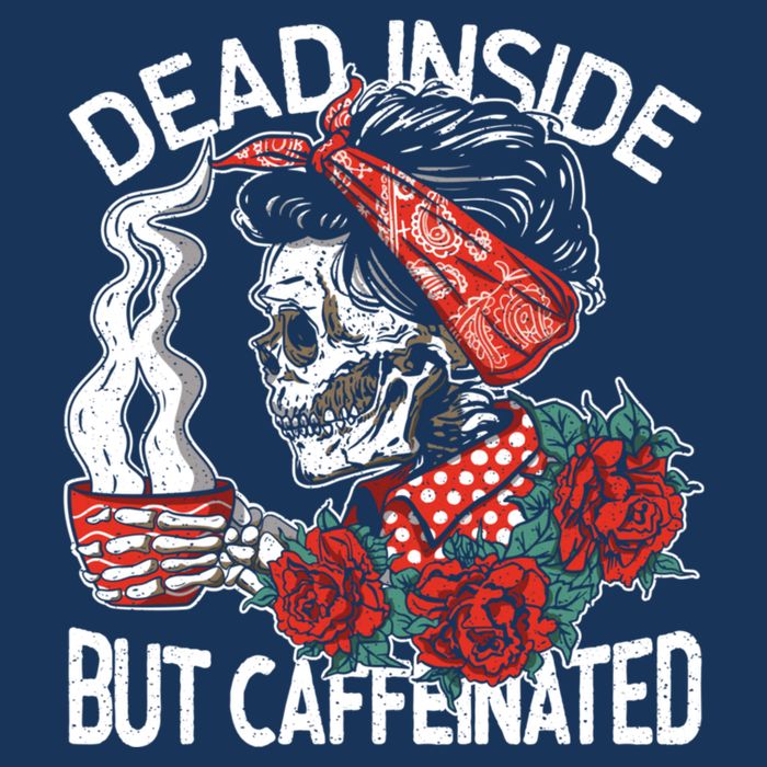 Dead Inside But Caffeinated Skeleton Coffee Infant Baby Jersey Bodysuit