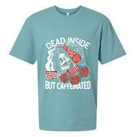 Dead Inside But Caffeinated Skeleton Coffee Sueded Cloud Jersey T-Shirt