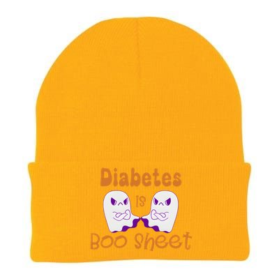 Diabetes Is Boo Sheet Funny Halloween Diabetes Awareness Knit Cap Winter Beanie