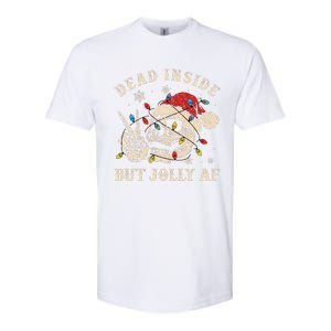 Dead Inside But Jolly Af Funny Skeleton Lights Christmas Gift Softstyle CVC T-Shirt