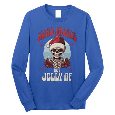 Dead Inside But Jolly Af Christmas Festive Holiday Cool Gift Long Sleeve Shirt