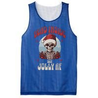 Dead Inside But Jolly Af Christmas Festive Holiday Cool Gift Mesh Reversible Basketball Jersey Tank