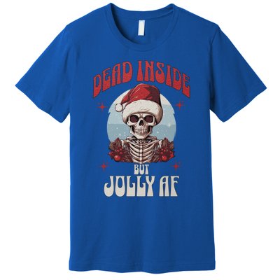 Dead Inside But Jolly Af Christmas Festive Holiday Cool Gift Premium T-Shirt