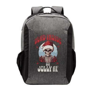 Dead Inside But Jolly Af Christmas Festive Holiday Cool Gift Vector Backpack