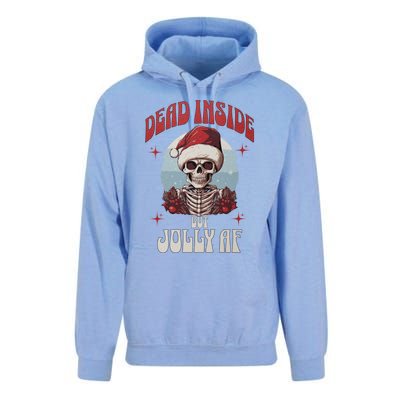 Dead Inside But Jolly Af Christmas Festive Holiday Cool Gift Unisex Surf Hoodie