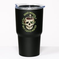 Dead Inside But Caffeinated Coffee Lover Skull Skeleton Tumbler