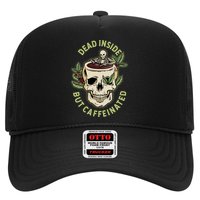 Dead Inside But Caffeinated Coffee Lover Skull Skeleton Hat