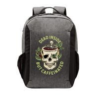Dead Inside But Caffeinated Coffee Lover Skull Skeleton Vector Backpack