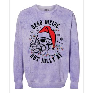 Dead Inside But Christmas Skeleton Christmas Colorblast Crewneck Sweatshirt