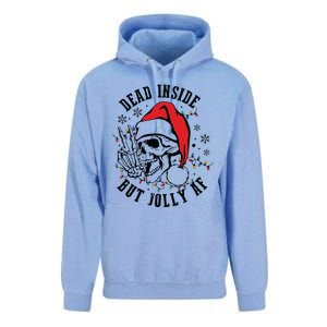 Dead Inside But Christmas Skeleton Christmas Unisex Surf Hoodie