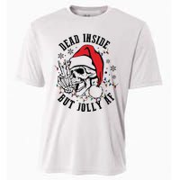 Dead Inside But Christmas Skeleton Christmas Cooling Performance Crew T-Shirt