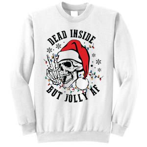 Dead Inside But Christmas Skeleton Christmas Sweatshirt