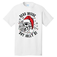 Dead Inside But Christmas Skeleton Christmas Tall T-Shirt