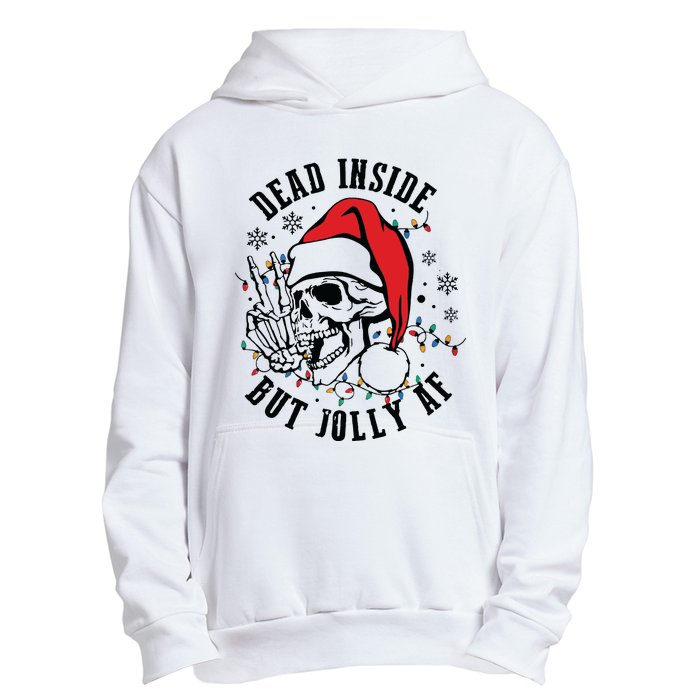 Dead Inside But Christmas Skeleton Christmas Urban Pullover Hoodie