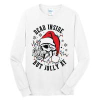 Dead Inside But Christmas Skeleton Christmas Tall Long Sleeve T-Shirt