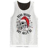 Dead Inside But Christmas Skeleton Christmas Mesh Reversible Basketball Jersey Tank