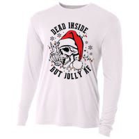 Dead Inside But Christmas Skeleton Christmas Cooling Performance Long Sleeve Crew