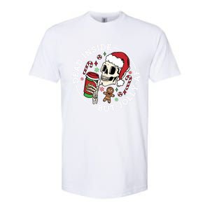 Dead Inside But Jolly Af Christmas Skeleton Santa Xmas Skull Gift Softstyle CVC T-Shirt